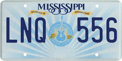 MS license plate LNQ556