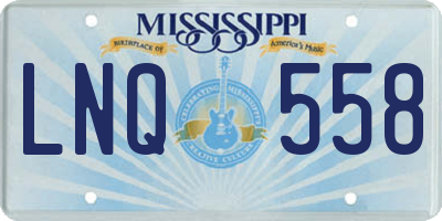 MS license plate LNQ558
