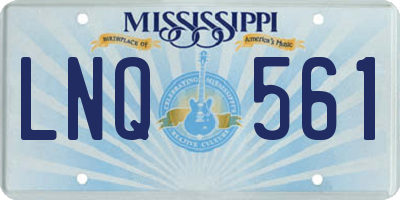 MS license plate LNQ561