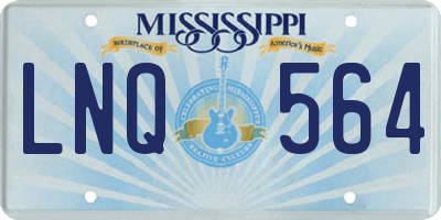 MS license plate LNQ564