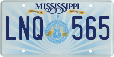 MS license plate LNQ565