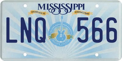 MS license plate LNQ566