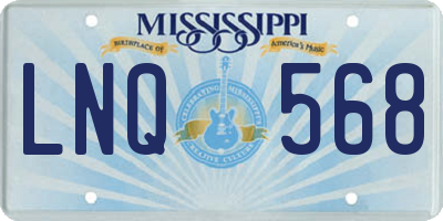 MS license plate LNQ568