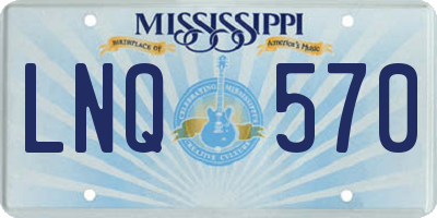 MS license plate LNQ570