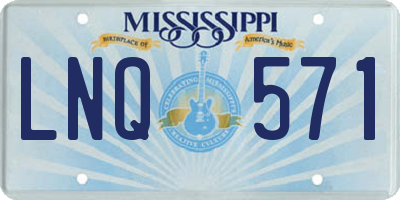 MS license plate LNQ571