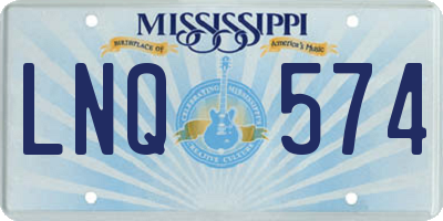 MS license plate LNQ574