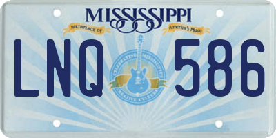 MS license plate LNQ586