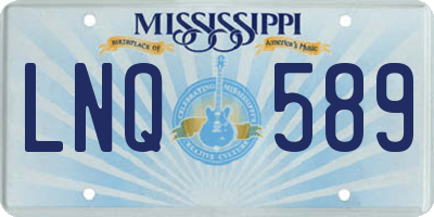 MS license plate LNQ589