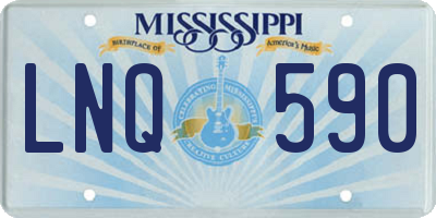 MS license plate LNQ590