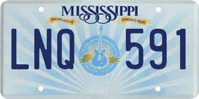 MS license plate LNQ591