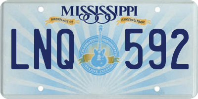 MS license plate LNQ592
