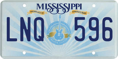 MS license plate LNQ596
