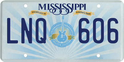 MS license plate LNQ606
