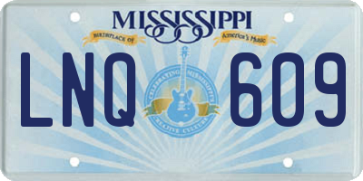 MS license plate LNQ609