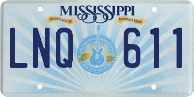 MS license plate LNQ611