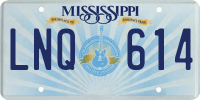 MS license plate LNQ614
