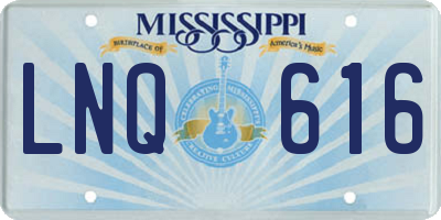 MS license plate LNQ616