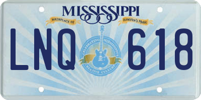 MS license plate LNQ618