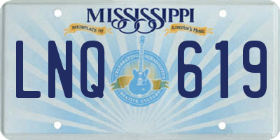 MS license plate LNQ619