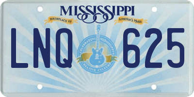 MS license plate LNQ625