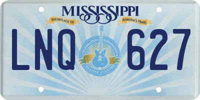 MS license plate LNQ627