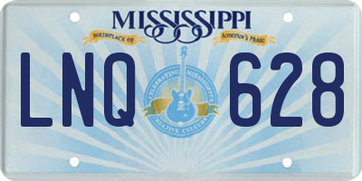 MS license plate LNQ628