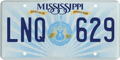 MS license plate LNQ629