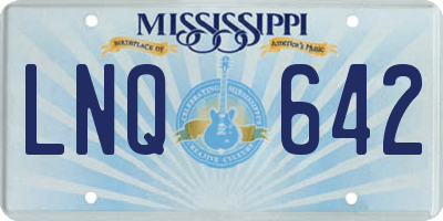 MS license plate LNQ642