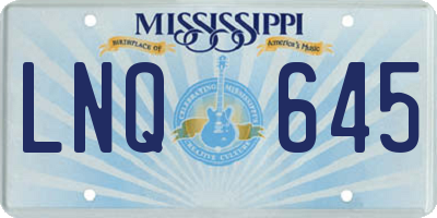 MS license plate LNQ645