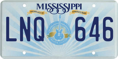 MS license plate LNQ646