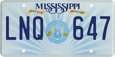 MS license plate LNQ647