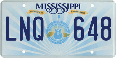 MS license plate LNQ648