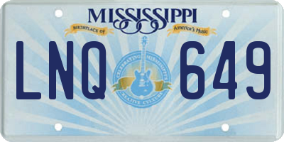 MS license plate LNQ649