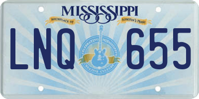 MS license plate LNQ655