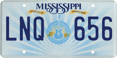 MS license plate LNQ656