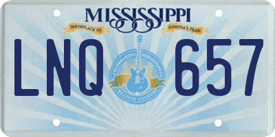 MS license plate LNQ657