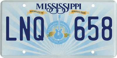MS license plate LNQ658