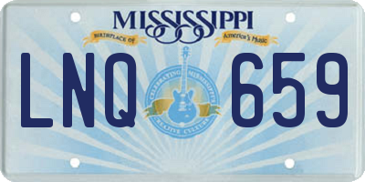 MS license plate LNQ659