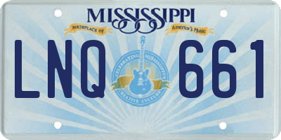 MS license plate LNQ661