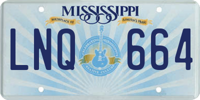 MS license plate LNQ664