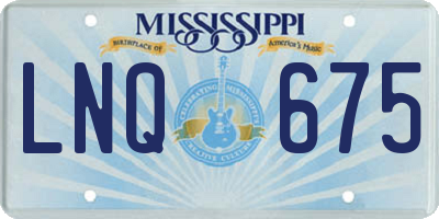 MS license plate LNQ675