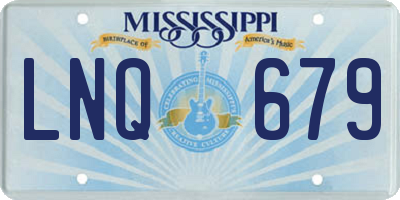 MS license plate LNQ679
