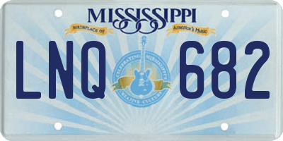 MS license plate LNQ682
