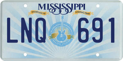 MS license plate LNQ691