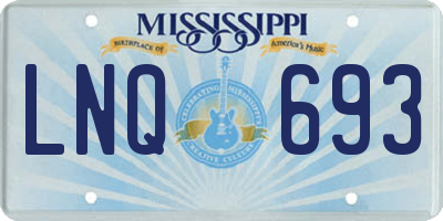 MS license plate LNQ693