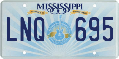 MS license plate LNQ695