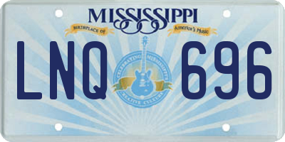 MS license plate LNQ696