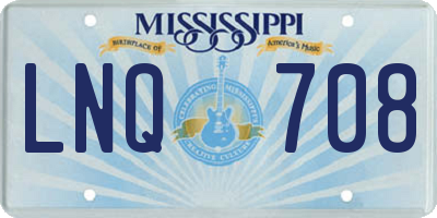 MS license plate LNQ708