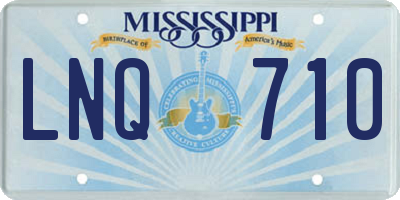 MS license plate LNQ710