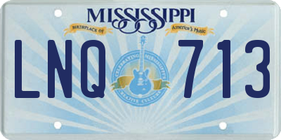 MS license plate LNQ713